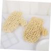 WOFASHPURET 1Pair Exfoliating Mitts for Body Wash Natural Sisal Bath Gloves Reusable Scrub Mittens for Skin Cleansing Handwoven Ergonomic Design for Home Travel Use view 4