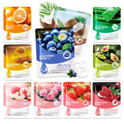 10 Pack Variety Facial Sheet Masks Skin Care Set, Hydrating Bulk Sheet Face Masks Skincare Gifts Set for Women Men, Long Lasting Moisturizing Face Mask Skincare for All Skin Type06)