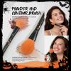 docolor Makeup Brush Set, 5PCS Goth Makeup Brushes Powder Contour Eyeliner Brow Eyeshadow Brush Set with 9 Colors Pigmented Eyeshadow Palette,1PC Makeup Sponge Puff & 3PCS Fake Scar Tattoo Makeup kit view 2