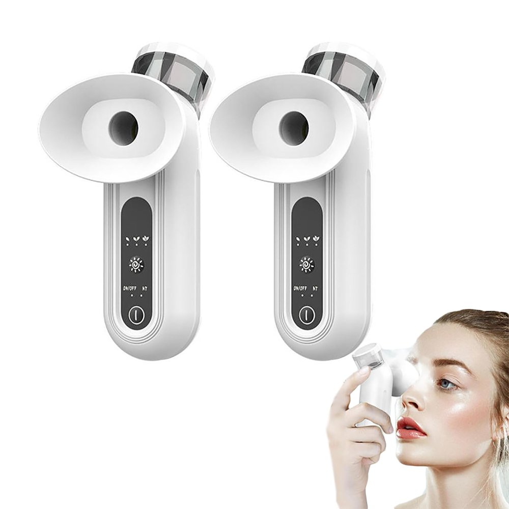 Nano Eye Mist Sprayer, Eye Steamer for Dry Eyes, Handheld Eye Moisturizer with Cold & Hot Compress Modes, 10ml Water Tank and Evenly Covered Eye Skin, for Relief Tired Eyes, Eye Strain