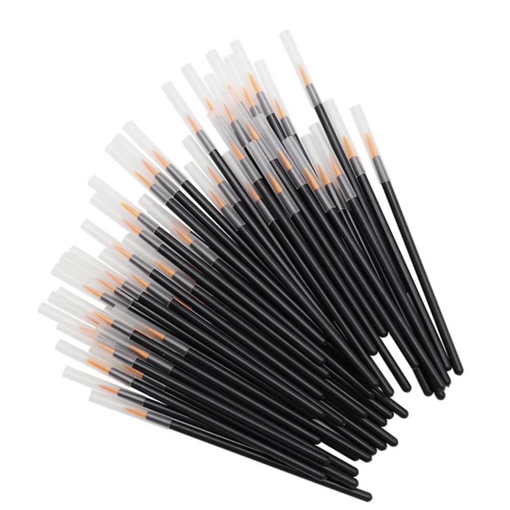 CALLARON 100Pcs Disposable Eyeliner Brush Fiber Cosmetic Makeup Tool for Precise Application Easy to Clean for Professionals and Enthusiasts