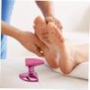 DECORNIJIA Glass Foot File and Hair Remover Efficient Dead Skin Exfoliator for Smooth Feet Portable Pumice Scrubber for Shower Use Red Design view 4