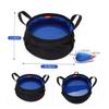 Abaodam 2Pcs Portable Collapsible Wash Bucket Royal Blue Durable Lightweight Foot Wash Basin for Outdoor Camping Hiking Travel Laundry Use Water Container view 2