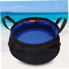 Abaodam 2Pcs Portable Collapsible Wash Bucket Royal Blue Durable Lightweight Foot Wash Basin for Outdoor Camping Hiking Travel Laundry Use Water Container view 3