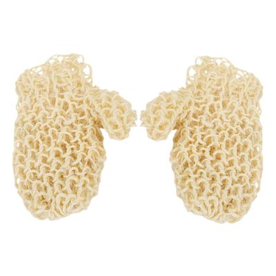 Beaupretty 1Pair Sisal Bath Exfoliating Gloves Natural Loofah Mitts for Dead Skin Removal Comfortable Fit Reusable Body Scrub Gloves for Smooth Skin Care