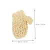 Beaupretty 1Pair Sisal Bath Exfoliating Gloves Natural Loofah Mitts for Dead Skin Removal Comfortable Fit Reusable Body Scrub Gloves for Smooth Skin Care view 2