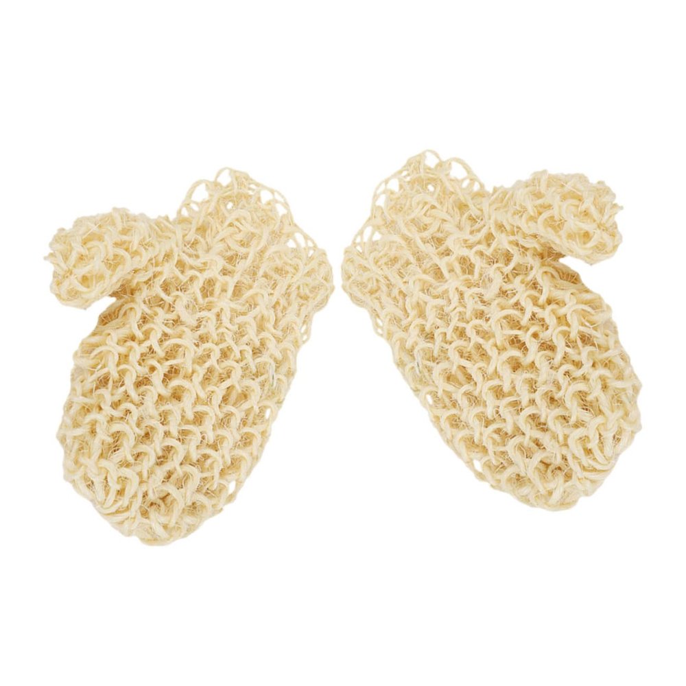 FOMIYES 1Pair Sisal Exfoliating Bath Mitt Scrub Gloves for Exfoliation Deep Cleansing and Refreshing Skin Reusable Bathing Mittens for Shower Spa Massage
