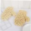 FOMIYES 1Pair Sisal Exfoliating Bath Mitt Scrub Gloves for Exfoliation Deep Cleansing and Refreshing Skin Reusable Bathing Mittens for Shower Spa Massage view 4