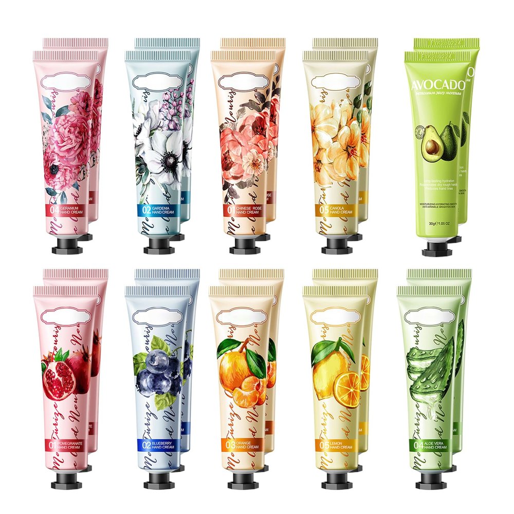 20 Pack Hand Cream for Dry Cracked Hands,Moisturizing Mini Hand Lotion Travel Size for Women,Hydrating Handcream Gifts Set,Hand Moisturizer for Thanksgiving Gifts and Birthday Gifts