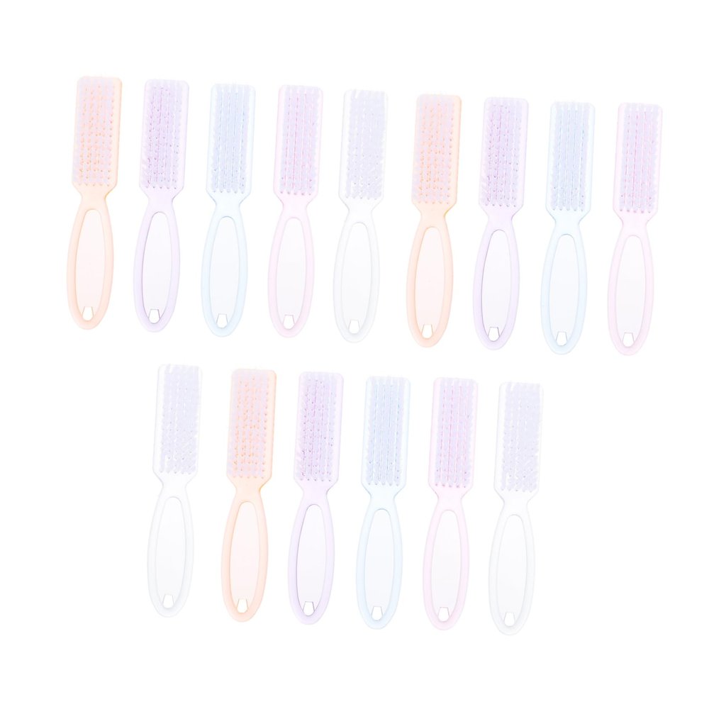 Didiseaon 15Pcs Nail Brush Cleaner with Handle Home Pedicure Manicure Brushes for Easy Nail Cleaning Compact Design for Salon Home Use