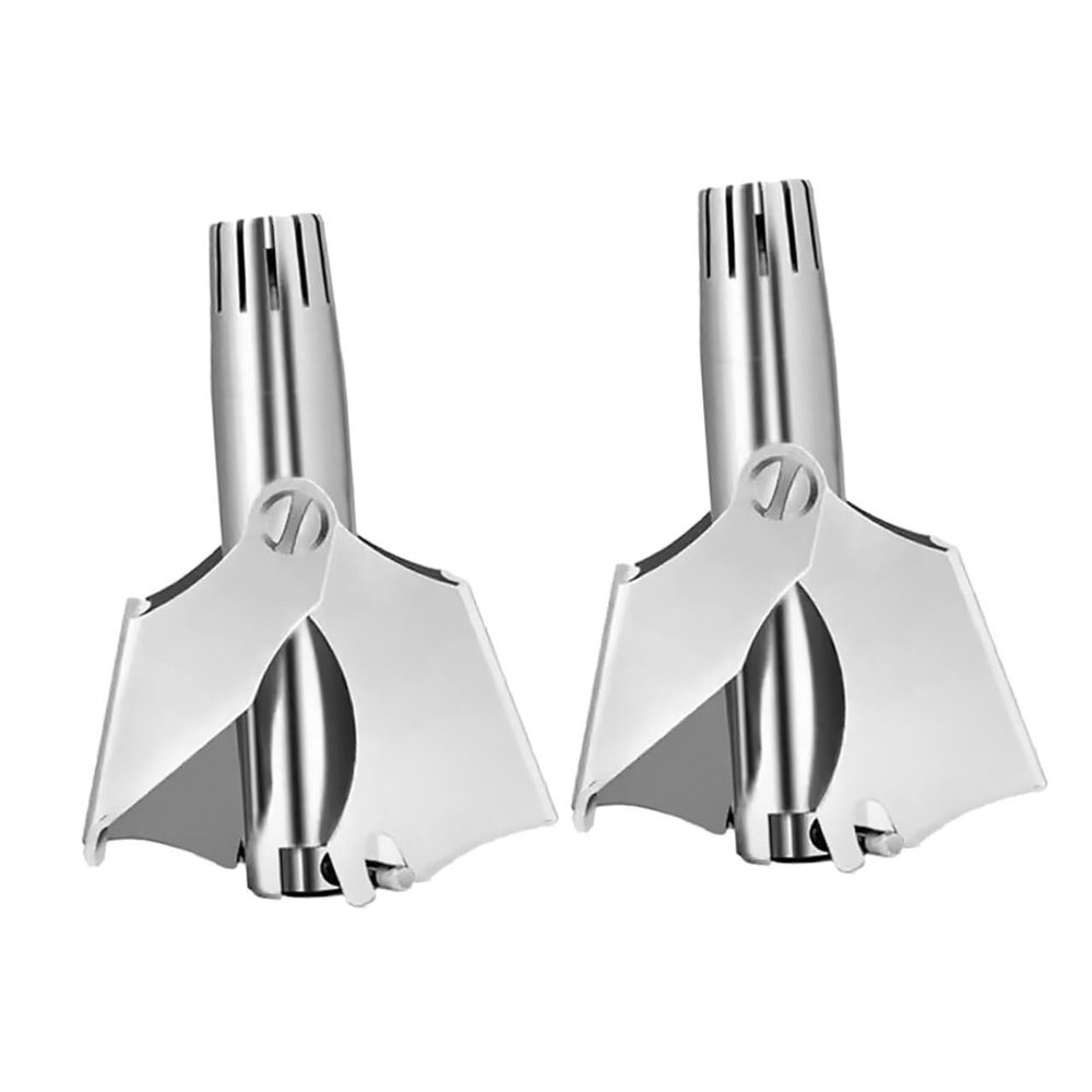 Beatifufu 2Pcs Manual Nose Hair Trimmer for Men Nose Hair Removal Tool Easy Operation Hair Cutter Portable Grooming Scissors for Travel and Home Use