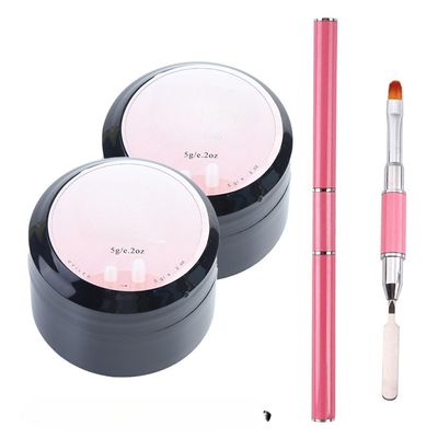 Nail repair kit transparent crystal, nail repair protection gel, used for broken, cracked, split, fragile nails, ideal solution emergency (2 pieces of repair glue+1 glue taking pen)