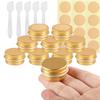 GZYNTT 50 Pcs 5ml - D26mm x H15mm Aluminium Tin with Lids, Gold Aluminium Tin Jars with Lids, Lip Balm Tins, DIY Cosmetic Container Pots for Candle Soap Cream Salves view 1