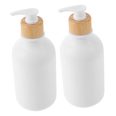 Cabilock 2pcs Press The Cleaning Bottle Refillable Jar Lotion Container Shampoo Conditioner Dispenser Sturdy Bottle