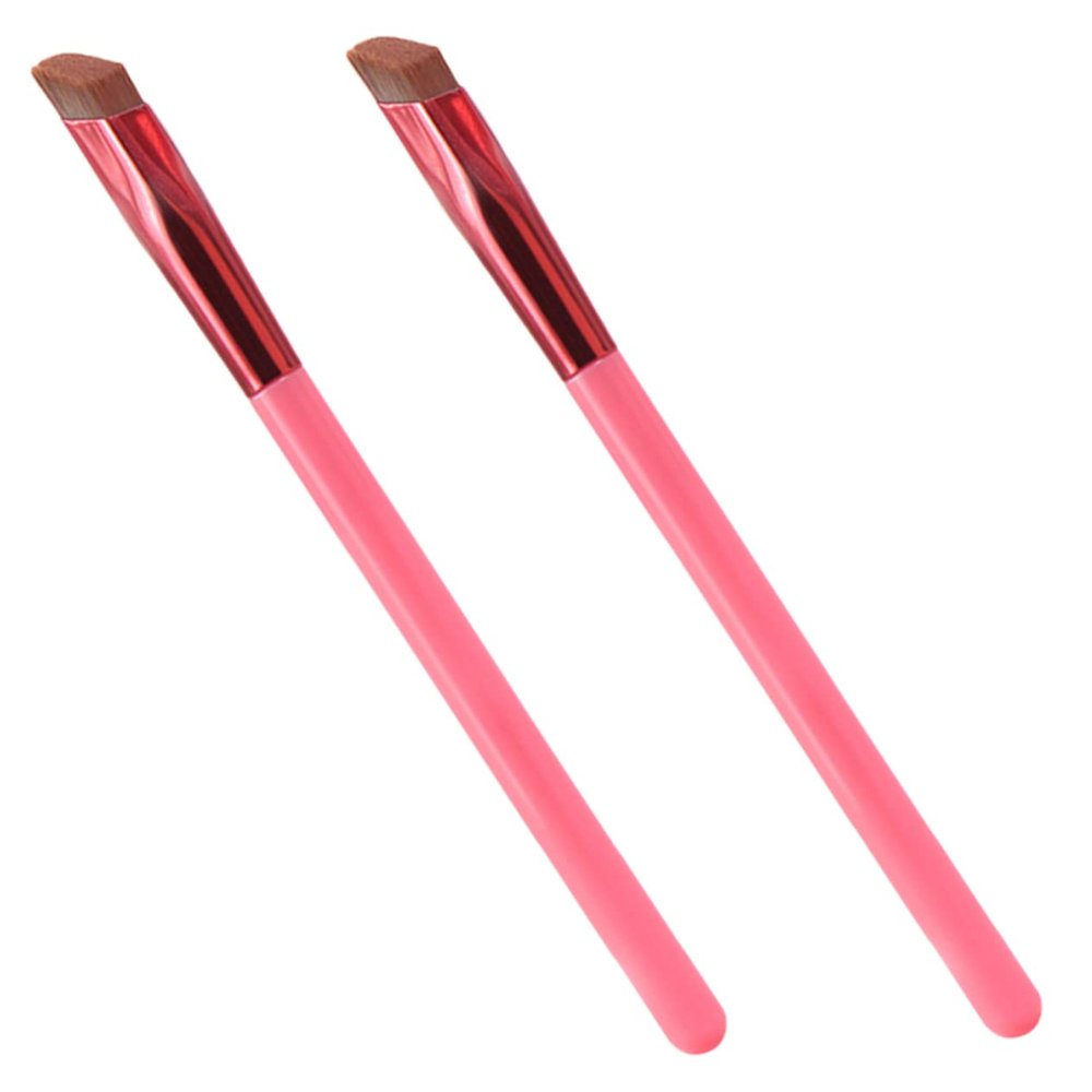 SHERCHPRY 2Pcs Angled Eyebrow Brushes Multi Functional Makeup Tools for Eyebrows and Eyelashes Durable Fine Bristle Design Easy to Use and Carry for Makeup Enthusiasts