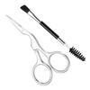 Beavorty 2Pcs Eyebrow Grooming Tool Precision Scissors and Brush Comb Kit for Easy Eyebrow Trimming for Styling and Detailing Durable Non Slip Grip view 1