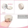 GZYNTT 50 Pcs 60ml - D68mm x H27mm Aluminium Tin with Lids, Matt gold Aluminium Tin Jars with Lids, Lip Balm Tins, DIY Cosmetic Container Pots for Candle Soap Cream Salves view 2