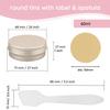 GZYNTT 50 Pcs 60ml - D68mm x H27mm Aluminium Tin with Lids, Matt gold Aluminium Tin Jars with Lids, Lip Balm Tins, DIY Cosmetic Container Pots for Candle Soap Cream Salves view 3