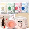 KOTAMU Waxing Kit for Women & Men, Wax Warmer for Hair Removal, Digital Wax Kit with Silicone PotIdeal for Face Eyebrow Arm Legs Armpit &Sensitive Skin, Waxing Machine for Home Salon Use- Cherry view 1
