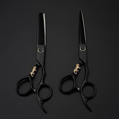 440c Steel Hair Cutting Scissors, Sharp Hairdressing Scissors, Ergonomic Hair Cutting Scissors, Anti-Split End Thinning Scissors, Professional Salon Scissors