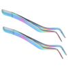 LIFKOME 2Pcs Eyelash Tweezers for Women Professional Lash Applicator with Aligned Tips Convenient Beauty Tool for Easy False Eyelash Application and Removal view 1