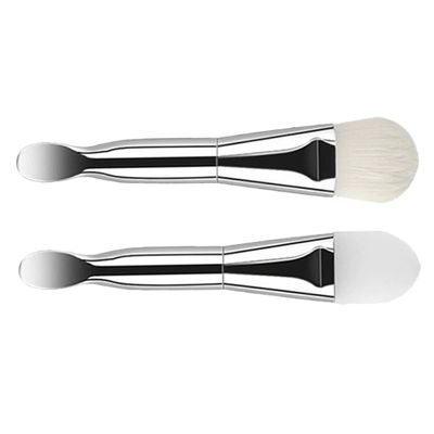 CALLARON 2Pcs Silicone Face Mask Applicator Facial Cleansing Brush Dual Ended Beauty Tool with Soft Bristle Scoop Brush for Spa Home Travel Use