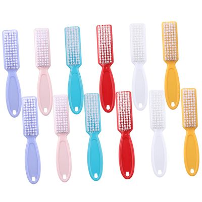 GALPADA 24Pcs Ergonomic Handle Grip Nail Brushes Easy Hold Fingernail Cleaner Tools for Manicure Personal Care for Professional Nail Salons and Home Use Random Colors