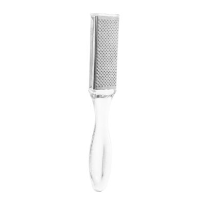 BATHVEVE Stainless Steel Dual Sided Foot File Ergonomic Pedicure Tool for Removal Portable Scrubber for Cracked Heels and Hard Skin for Home and Salon Use