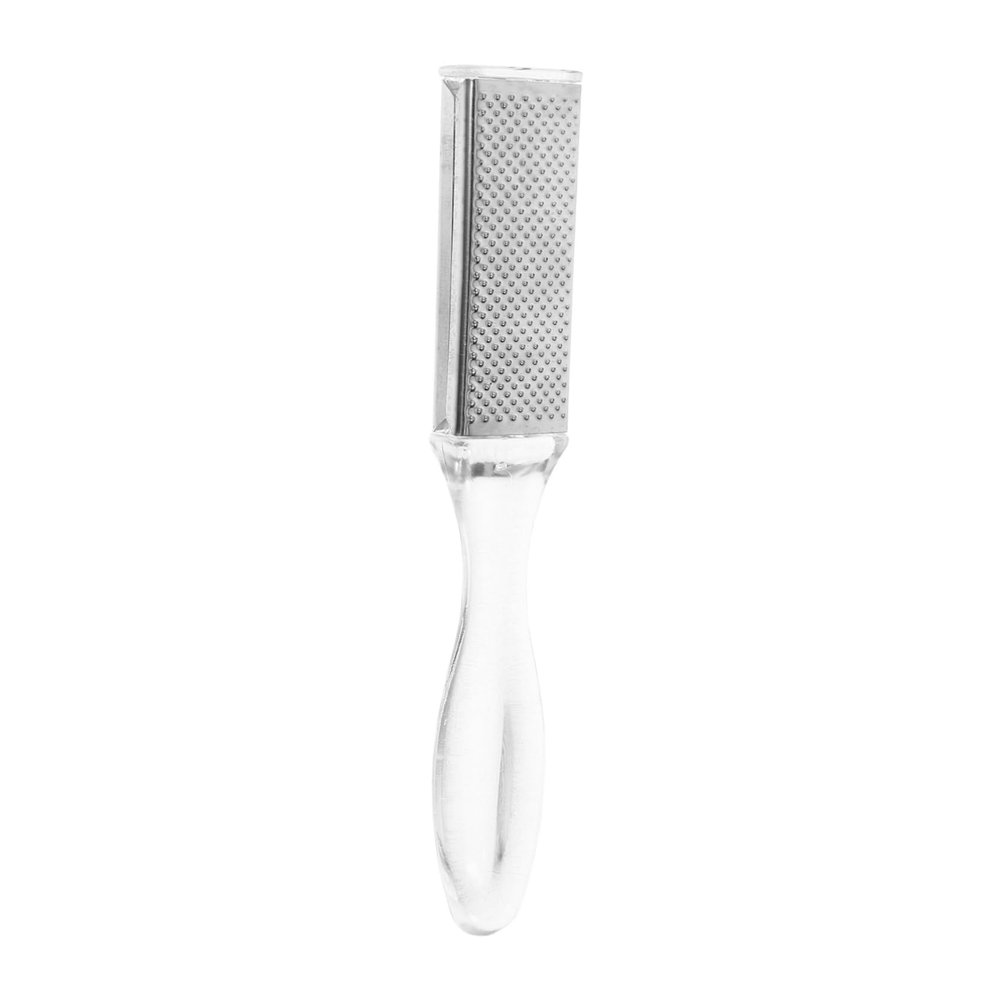 BATHVEVE Stainless Steel Dual Sided Foot File Ergonomic Pedicure Tool for Removal Portable Scrubber for Cracked Heels and Hard Skin for Home and Salon Use