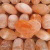 6 Himalayan Salt Stones 2.5" x 1.5" x 2.5" Heart Shape, Pink Crystal Hand-Carved Stone for Massage Therapy, Deodorant and Salt and Sugar Scrubs. view 1