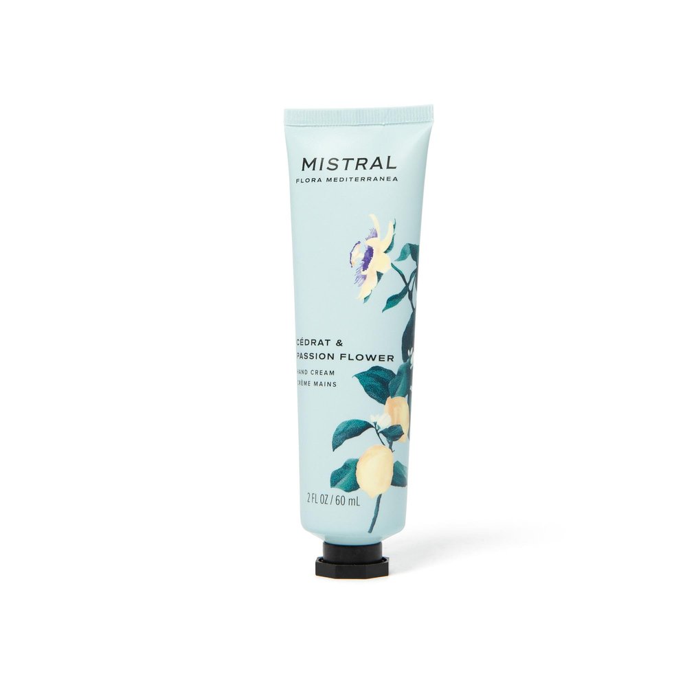 Mistral Flora Mediterranea Hand Cream 2 fl oz Cdrat & Passion Flower | Luxury French Hand Lotion for Dry Hands | Moisturizing Handcream, Non-Greasy