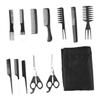 VALICLUD 1Set Professional Hair Cutting Tool Men Includes Scissors Comb Brush and Apron for Home and Salon Use Black Hairdressing Accessories Kit view 1