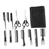 VALICLUD 1Set Professional Hair Cutting Tool Men Includes Scissors Comb Brush and Apron for Home and Salon Use Black Hairdressing Accessories Kit view 4