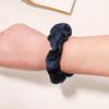 12 PCS Knotted Bow Hair Scrunchies Elastic Hair Ties Bands Satin Hair Ribbon Scrunchy Ponytail Holder Hair Accessories for Women Ladies Girls, Dark Pink(Beige) view 4