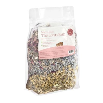 SPRIGS The Lotus Bath, 5.2 Oz | Herbal Water Birth Blend | Bathtub Additive with Soothing Natural Ingredients - Organic Rose, Chamomile, Lemongrass & Lavender | Relaxing Labor & Delivery Aromatherapy