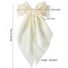 4Pcs Large Bows Hair Clips for Women Girls Silky Satin Hair Ribbon Bow Oversized Big Bows for Women, Sky Blue(Royal Blue) view 2