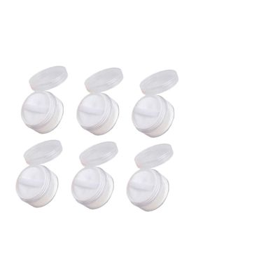 VICASKY 6Pcs Portable Mini Loose Powder Boxes with Puff Travel Friendly Makeup Powder Containers Space Saving Design Reusable for