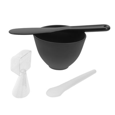 BIUDECO 1Set Silicone Facial Mask Mixing Bowl with Applicator Spoon DIY Skincare Tool for Home Salon Use Durable Practical Design for Mask Making and Hair Oil Applications