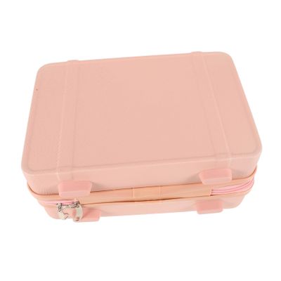 BESPORTBLE Portable Makeup Suitcase Lightweight Hard Makeup Organizer for Women Travel Cosmetic Case with Spacious Interior and Comfortable Grip Handle for Trips