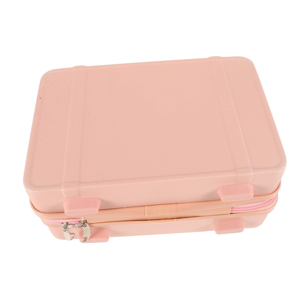 BESPORTBLE Portable Makeup Suitcase Lightweight Hard Makeup Organizer for Women Travel Cosmetic Case with Spacious Interior and Comfortable Grip Handle for Trips