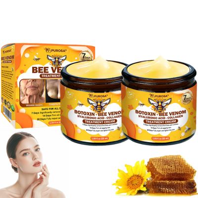 AEEHFENG PUROSA Bee Venom Treatment Cream, Advanced Anti-Wrinkle Firming Cream, Bee Venom Comprehensive Cream-50g, Anti-Aging, Hydrating, Natural Ingredients for All Skin Types (2 Bottle)