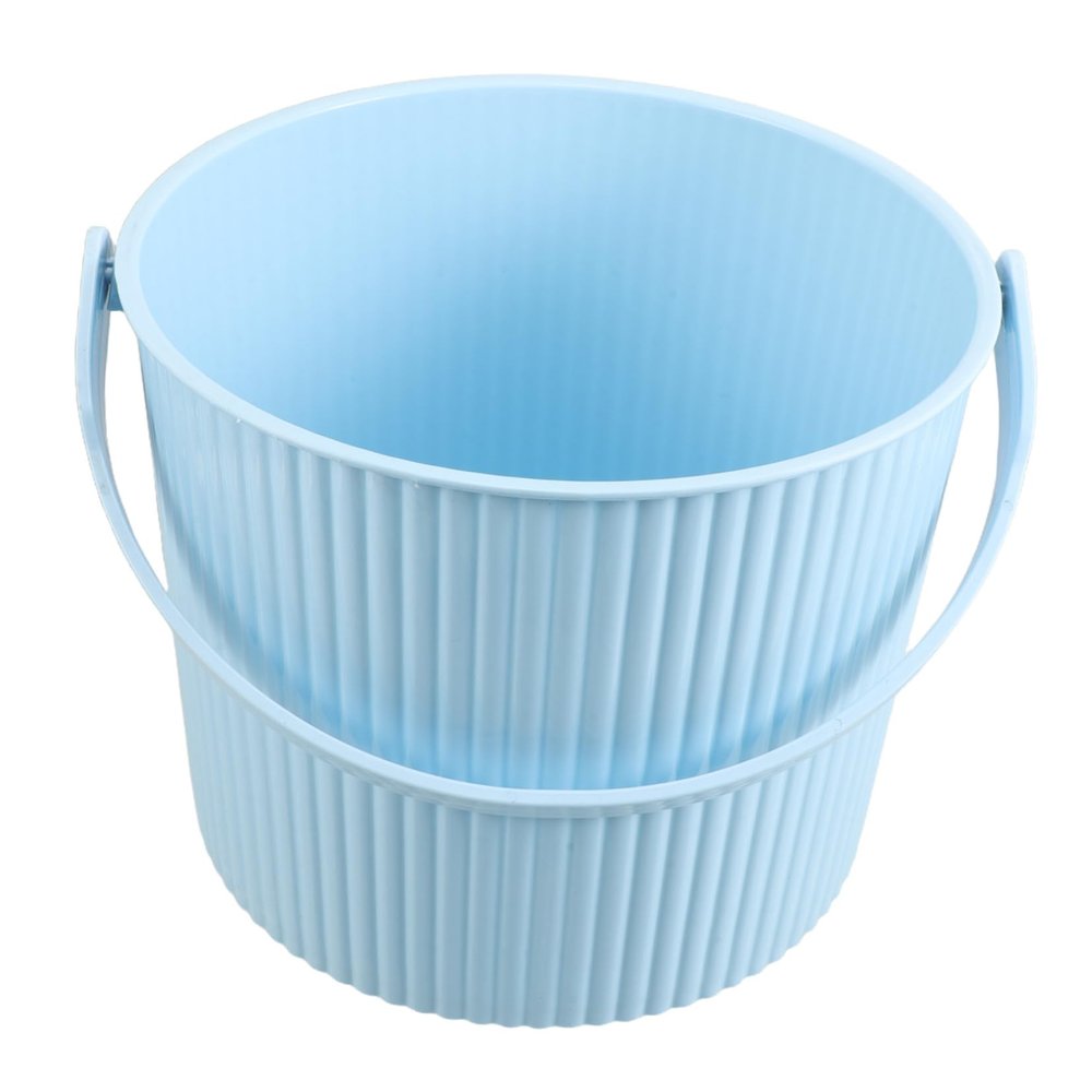 Abaodam Plastic Camping Bucket with Handle Versatile Foot Bath Hand Wash Basin and Trash Can Lightweight Outdoor Water Container for Fishing and Gardening