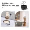 BESTYASH Stainless Steel Shaving Soap Bowl Set for Men 2-Piece Grooming Kit Razor Stand and Soap Holder Sturdy Bathroom Accessories for Beard Care view 4