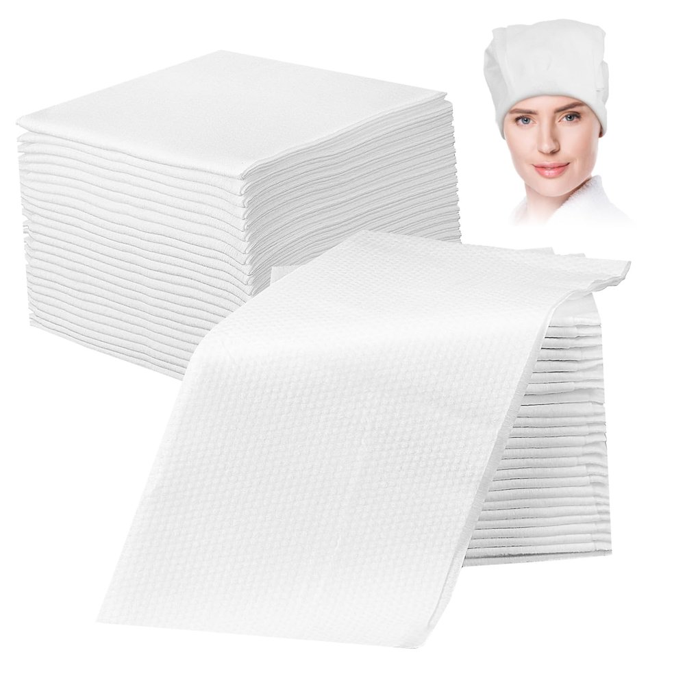 Beaupretty 200Pcs Disposable Hair Drying Towels Soft Single Use Bathroom Towels for Guests High Absorbency Face Towels for Salons Travel and Outdoor Activities