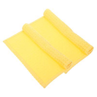 2Pcs Waffle Cotton Towels Soft Highly Absorbent Face Cleaning Cloths for Adults Compact Square Washcloths for Daily Use and Travel