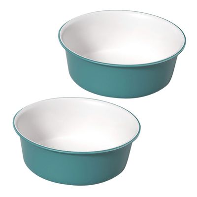 LALAFINA 2Pcs Multifunctional Wash Basin Versatile Plastic Foot Soaking Face Washing Bowls for Home Kitchen Outdoor Use Durable Space Saving Design