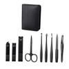 MUCKLILY 1Set Multifunctional Manicure and Pedicure Kit Premium Fingernail Grooming for Eyebrow Shaping Home Salon Use Includes Nail Clippers and File Black view 1