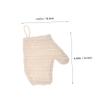 FOMIYES 2pcs Cotton Linen Exfoliating Bath Gloves for Shower Reusable Scrubbing Mitts for Body Cleanse Spa and Massage Washable Body Scrub Gloves for Women view 2