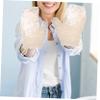 FOMIYES 2pcs Cotton Linen Exfoliating Bath Gloves for Shower Reusable Scrubbing Mitts for Body Cleanse Spa and Massage Washable Body Scrub Gloves for Women view 4