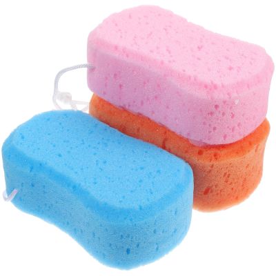 DEARMAMY 3Pcs Shower Sponge Durable Foaming Bathing Balls for Home Use Random Colors Promote Healthy Skin Circulation Easy Clean Bath Accessories